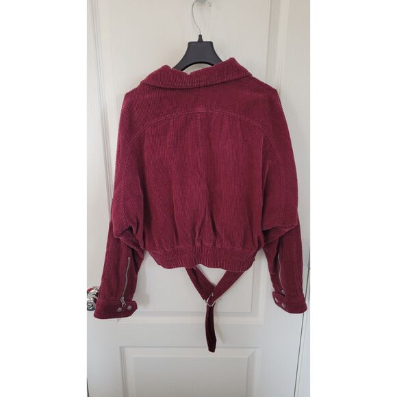 Free People Corduroy Slouchy Dolman Moto Jacket - Picture 2 of 4